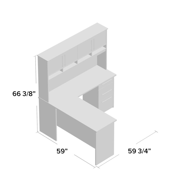 Symple Stuff Altha Reversible LShaped Desk with Hutch & Reviews Wayfair
